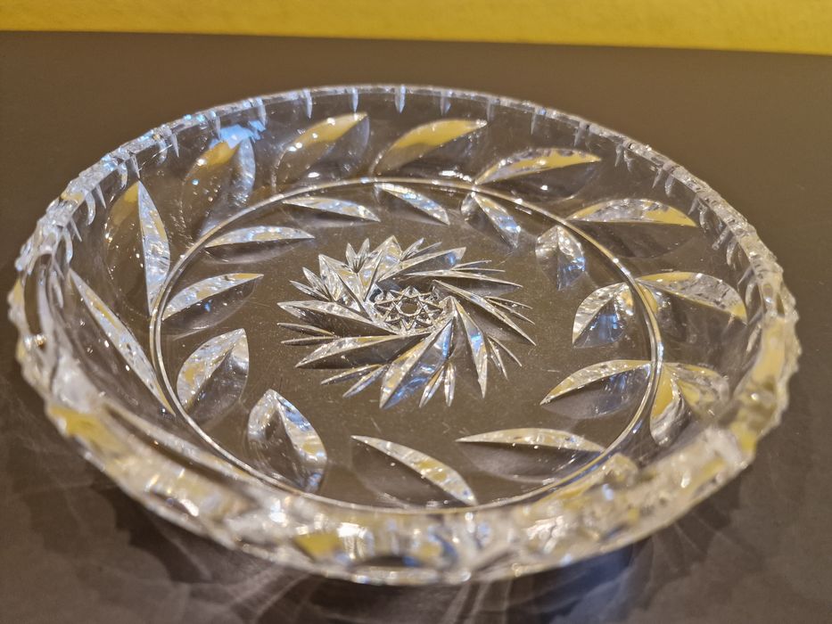 Kryształy PRL Kryształowe talerzyki i misy