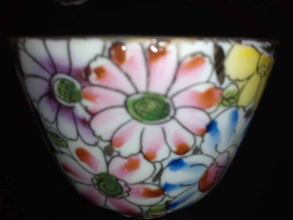 Conjunto de 7 taças de porcelana Chinesa muito antigas