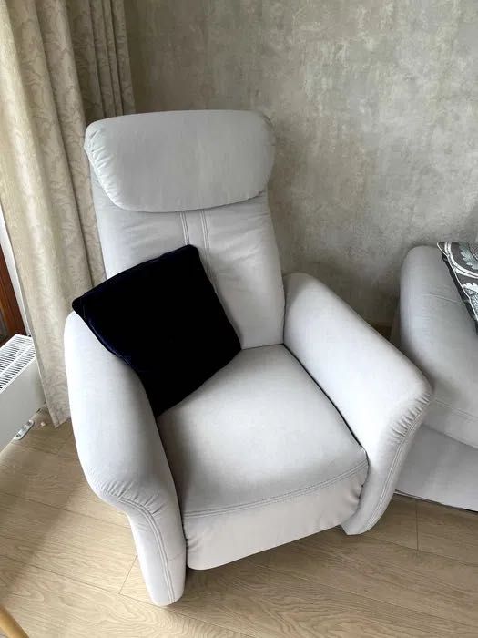LUKSUSOWY fotel rozkładany Gala Collezione szary odporny stan idealny