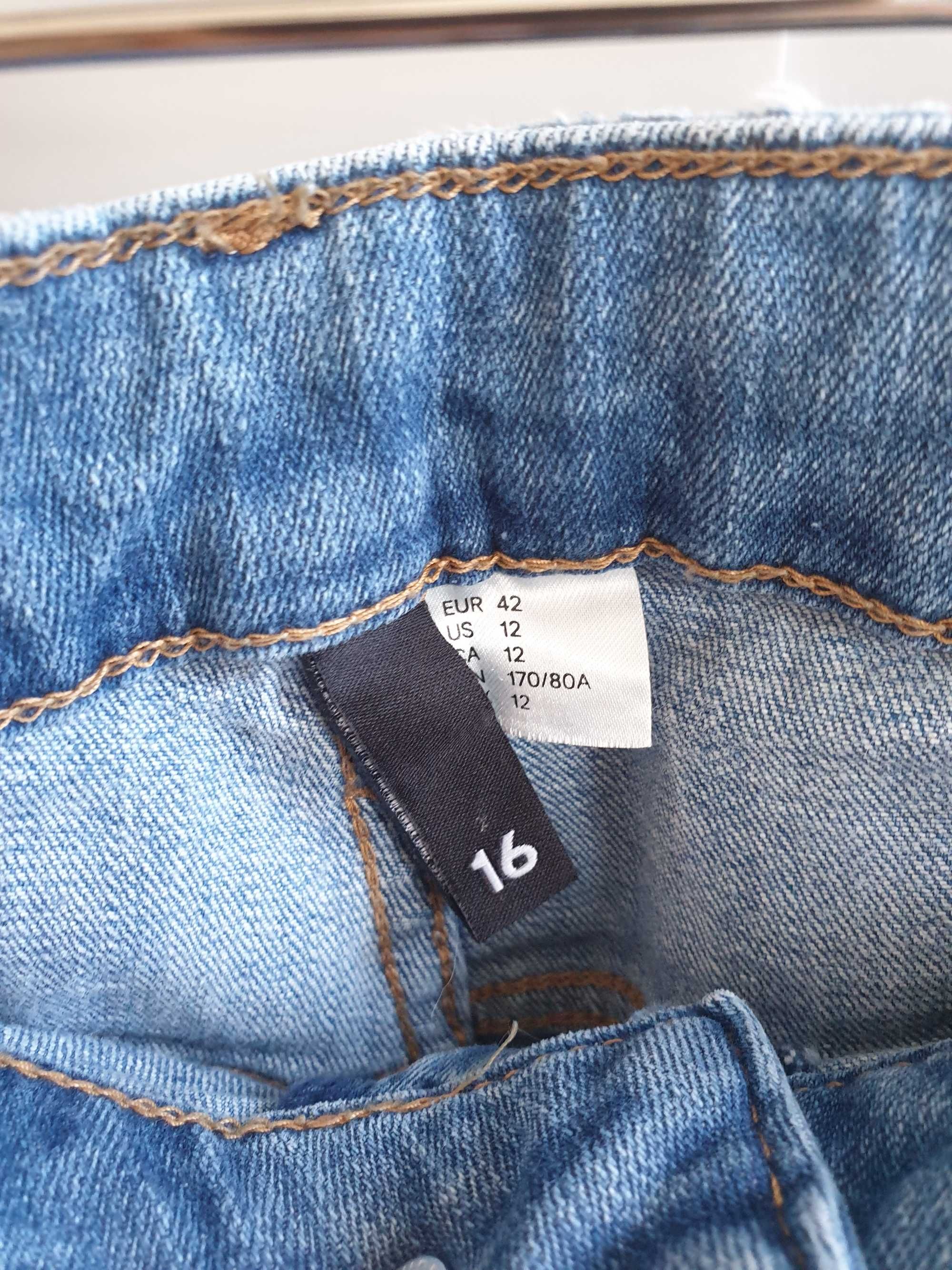 Spodnie dżinsowe dżinsy jeansy H&M 40 42 high waist