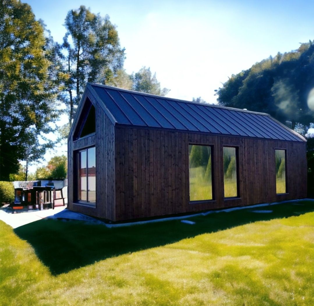 Domek mobilny całoroczny 10m x 4,5m , Nowoczesna stodoła , Tiny House