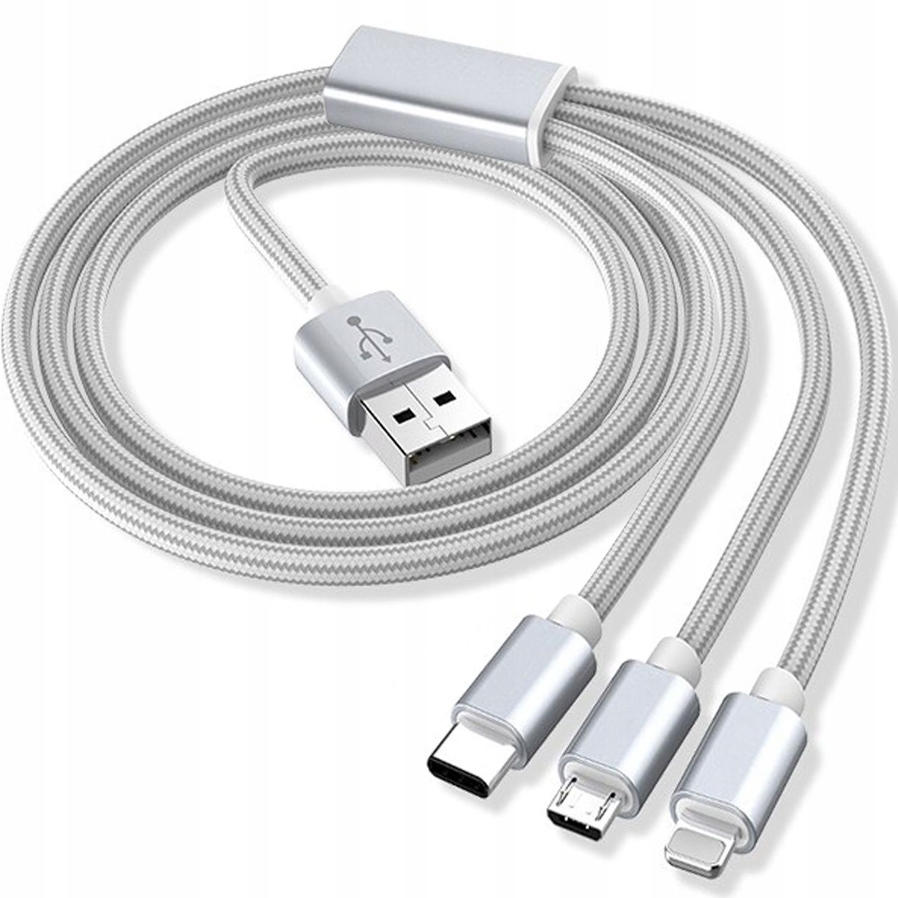 Kabel Ładowarka 3W1 IPHONE / MICRO USB / TYP-C