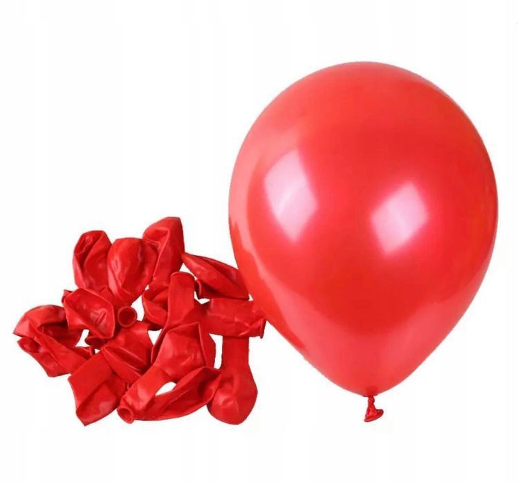 Balony Czerwone Duże Komunia Wesele Urodziny Ślub Przyjęcie 100Szt
