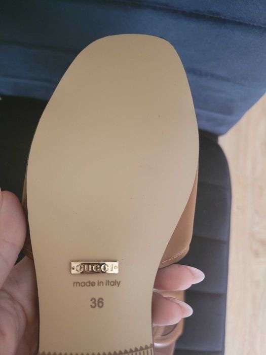 Klapki gucci ze skóry 36 i 37