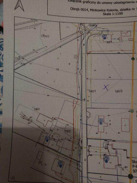 Sprzedam działkę zagrodową 1300m² Minkowice Kolonia 146