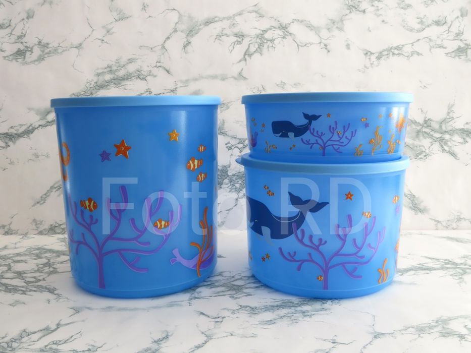 Tupperware Conjunto Redondix Eco+ Oceano Novo