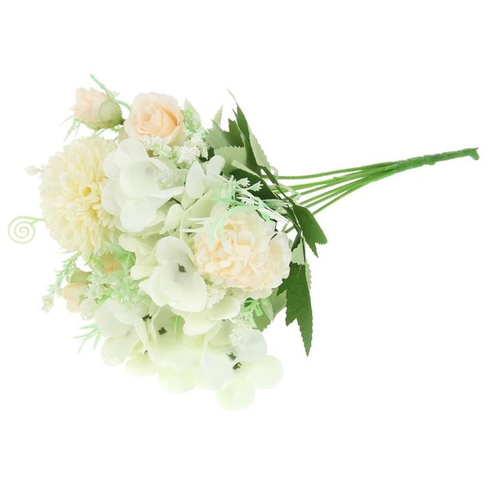 Chryzantema Róże Bukiet Sztucznych Kwiatów do Kompozycji Wazonu 32 cm