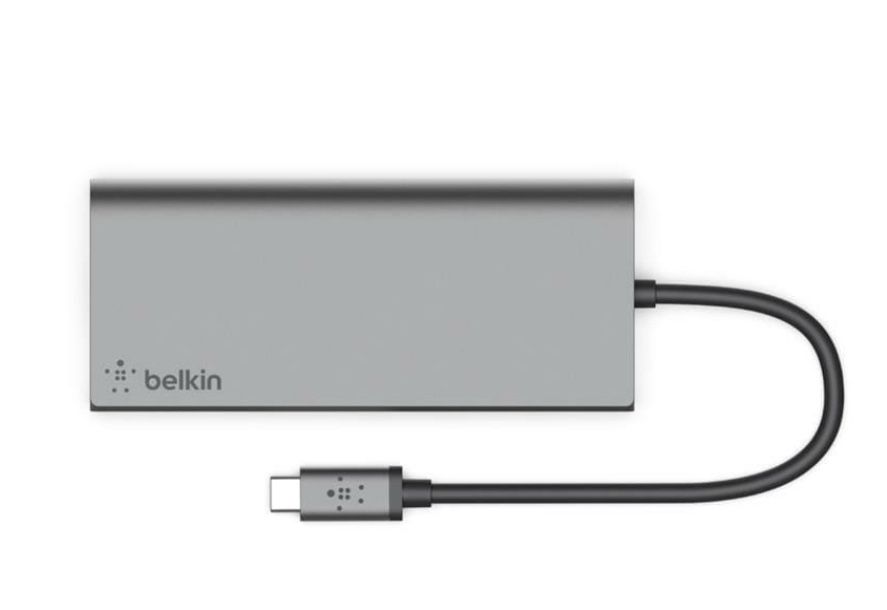 Концентратор USB-C Belkin Travel Space Grey (F4U092BTSGY