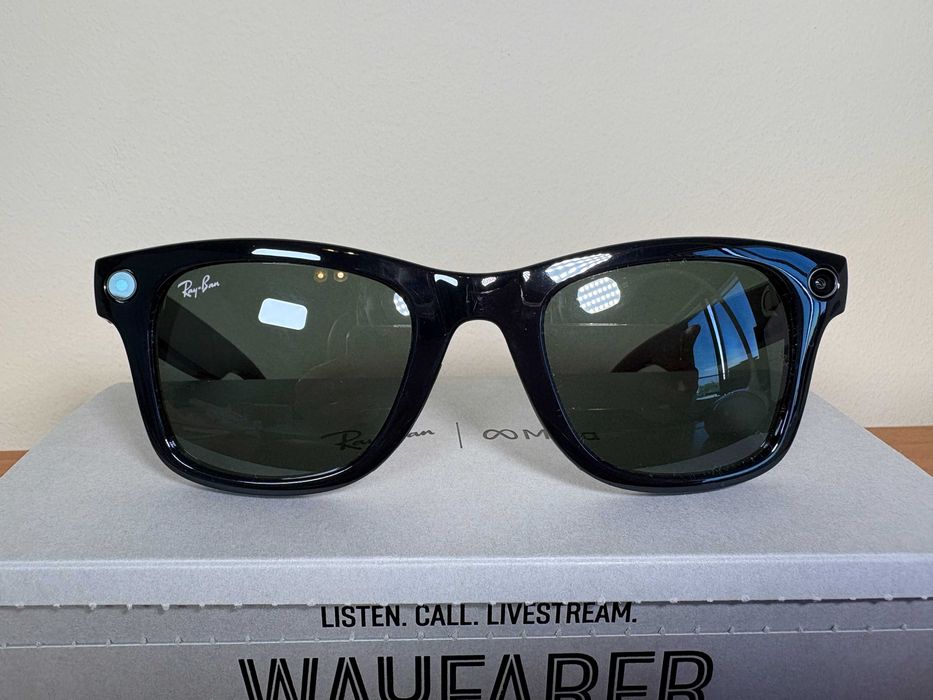 Смарт окуляри RayBan Meta Wayfarer Shiny Black M, L зелені