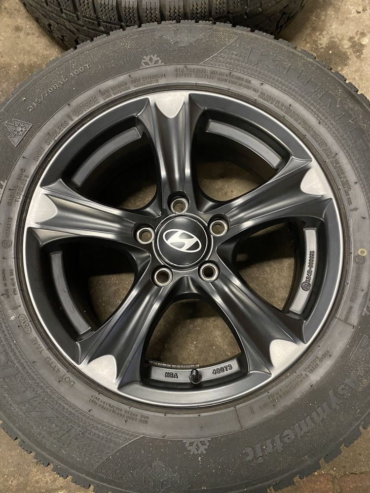 4 Koła Hyundai Tucson, IX35 16” 5x114,3 6,5Jx16H2 ET45, 215/70R16 TPMS