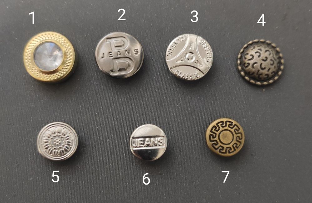 Заклепки (холітени) діаметром 12 мм і 9 мм для джинсів, сумок, одягу.