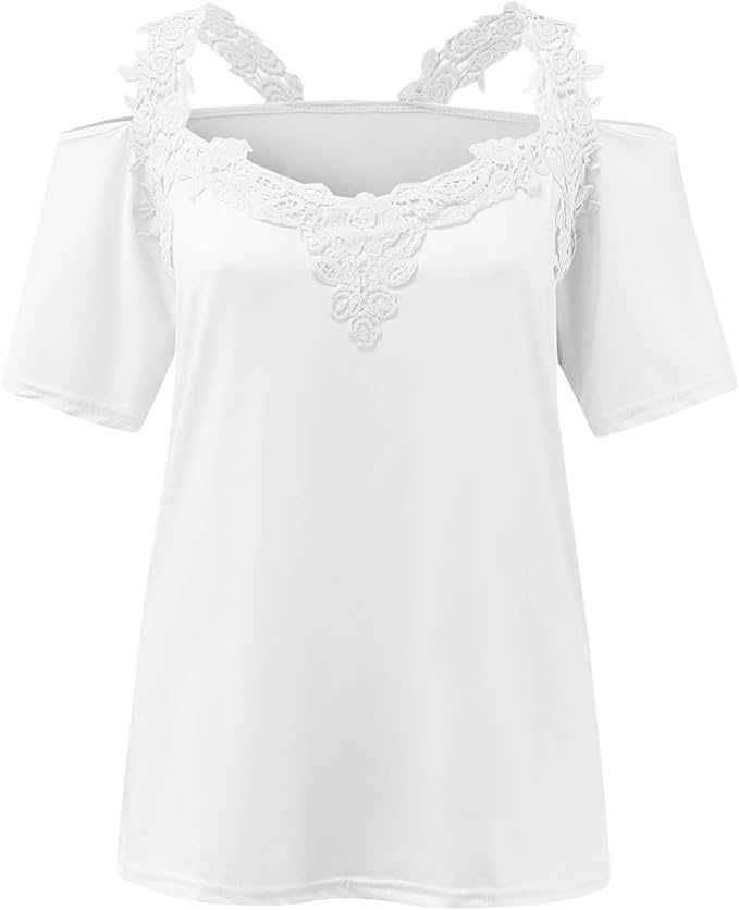 Biała klasyczna bluzka ramiączka haftowane basic 3XL 46 plus size