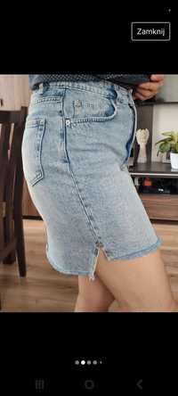 Spódniczka spódnica mini jeansowa S 36 H&M