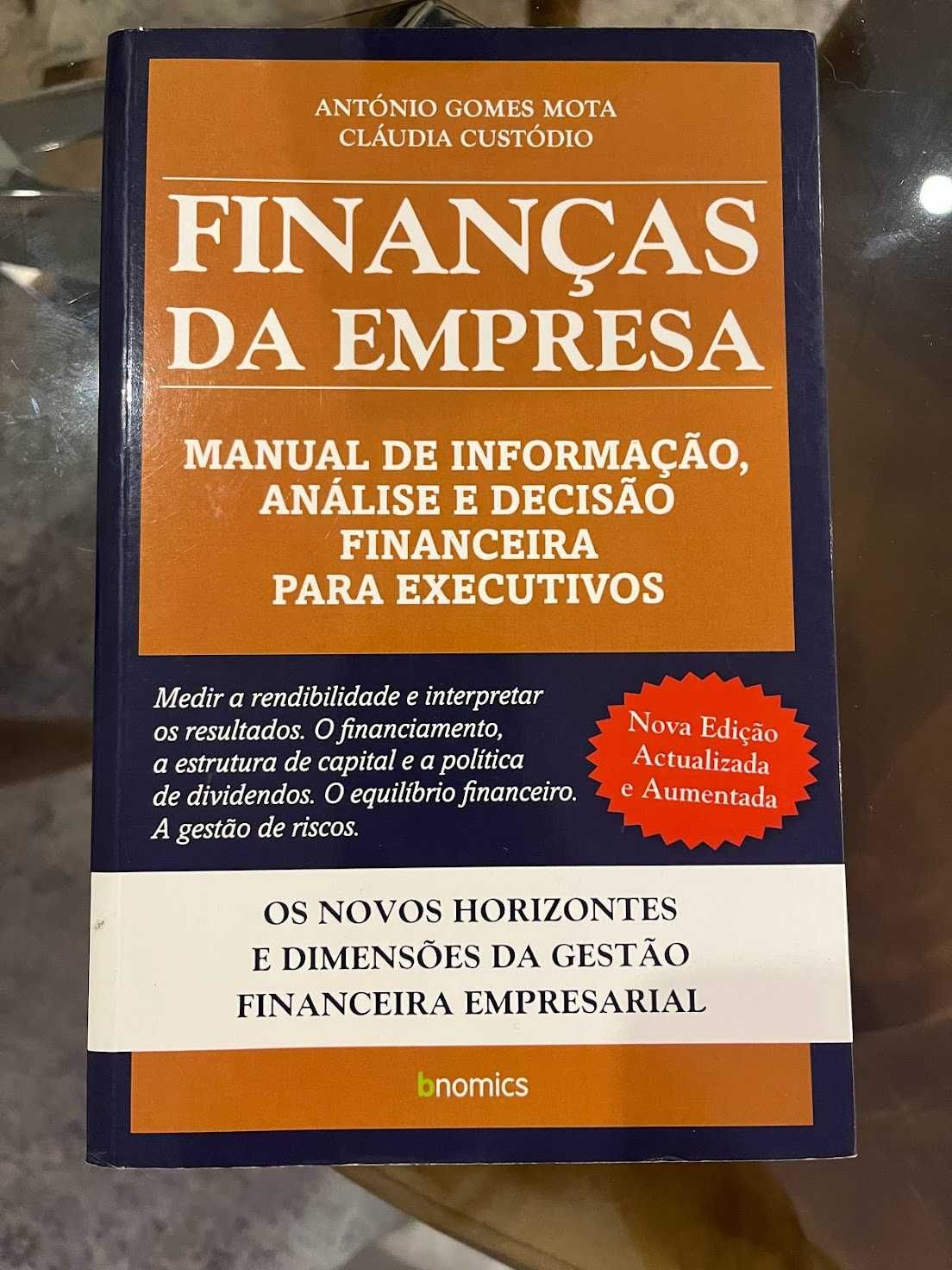 Livro Finanças da Empresa de António Gomes Mota e Cláudia Custódio