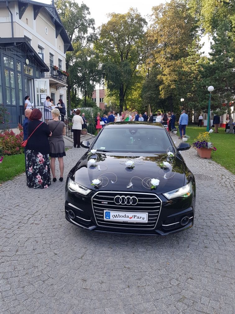 Auto do ślubu Samochód na wesele Audi A 6 c7 s line matrix 2016 r.