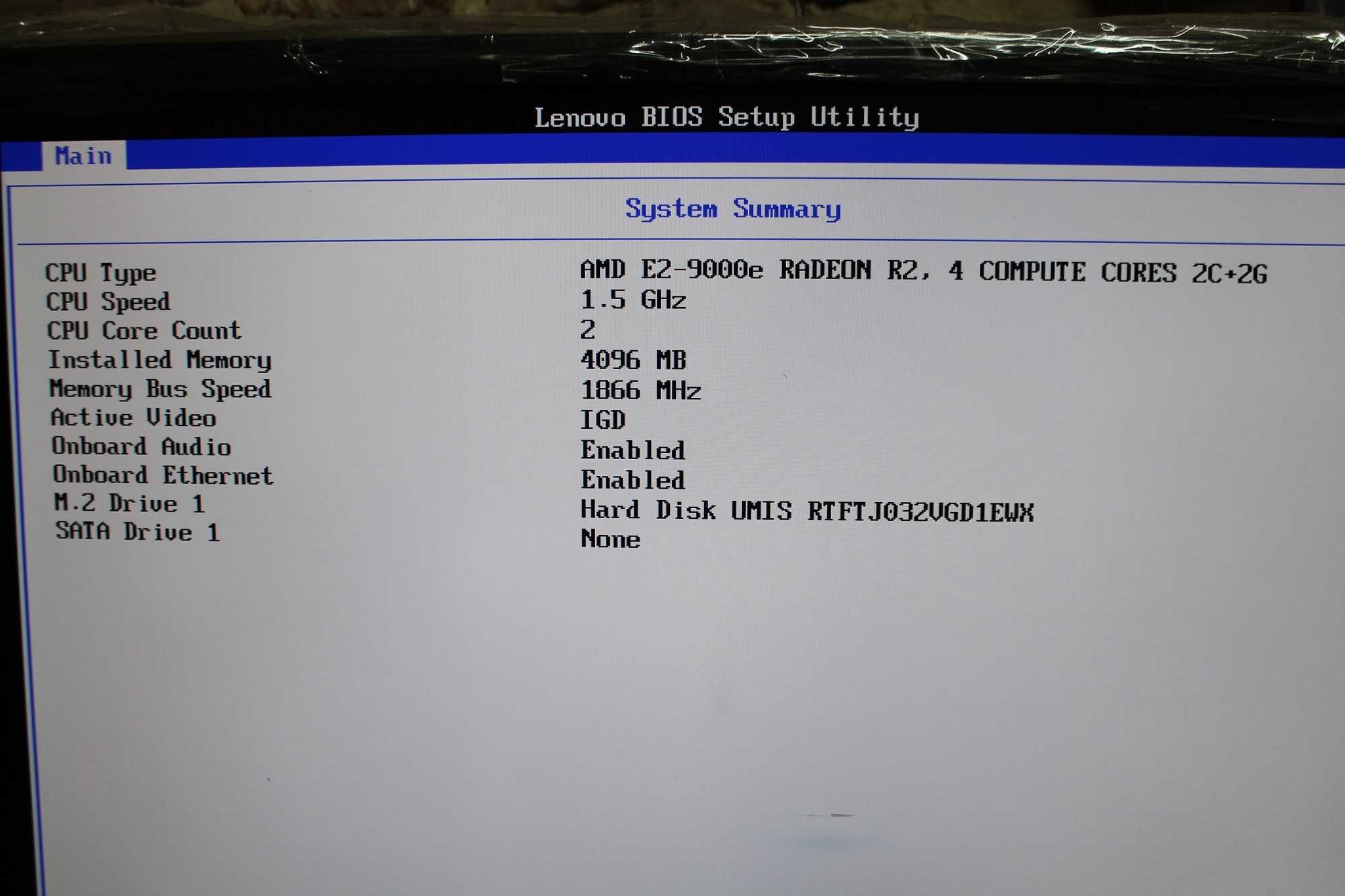 Неттоп slim Lenovo M625q \ AMD E2 9000E 1.50GHz \DDR4\ 32Gb M2 SSD