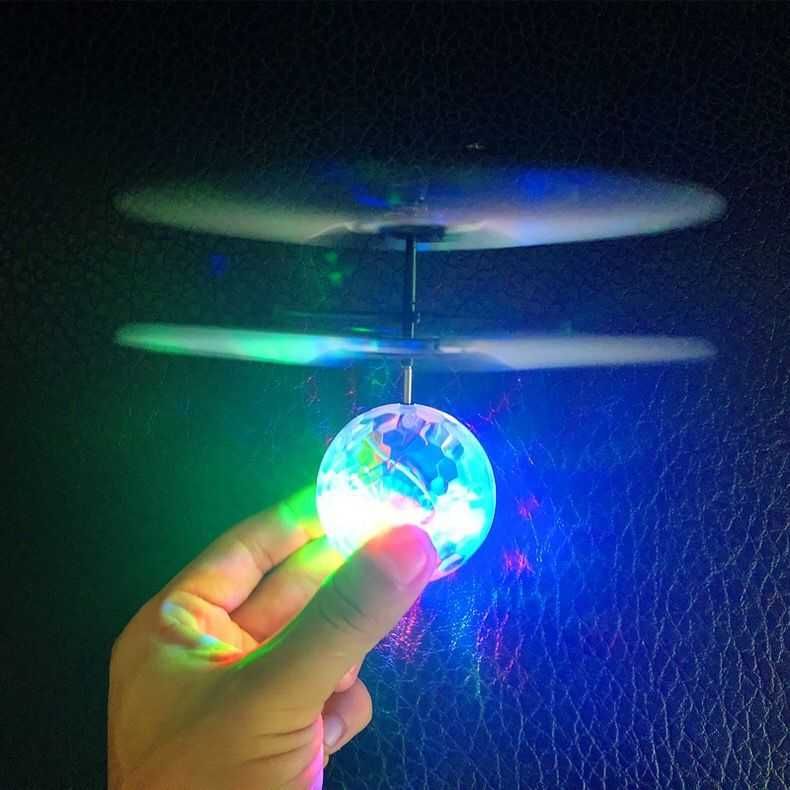 Светящийся летающий шар дрон, красочный летающий светильник