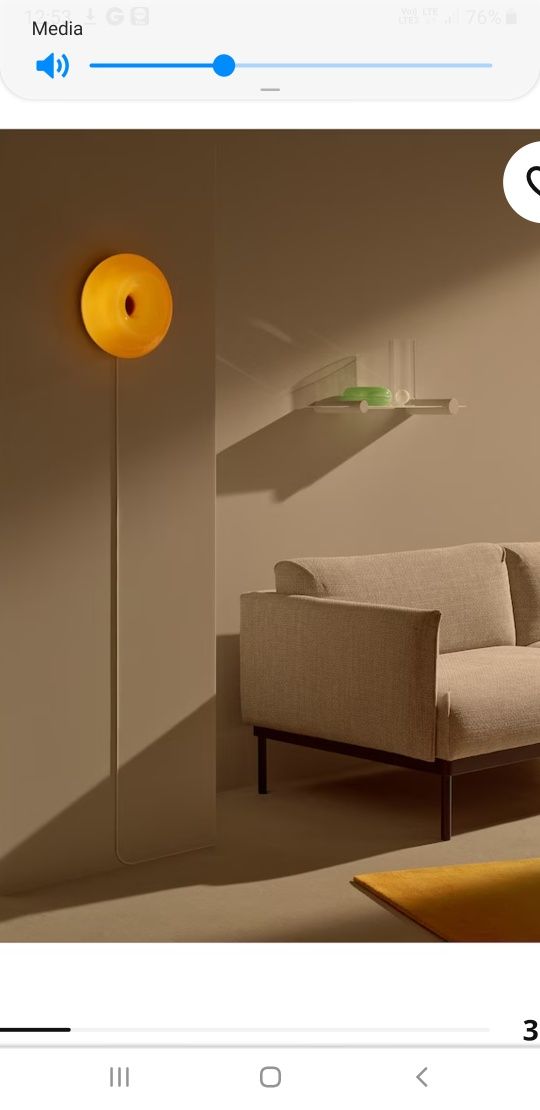 Lampa varmblixt Ikea pączek donat pomarańcz szkło kolekcja limited mar