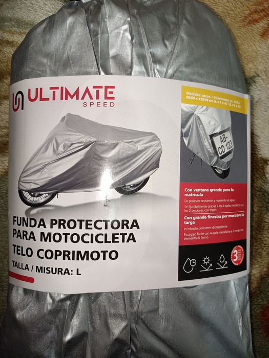 Capa de proteção mota bicicleta com janela para matricula - novo