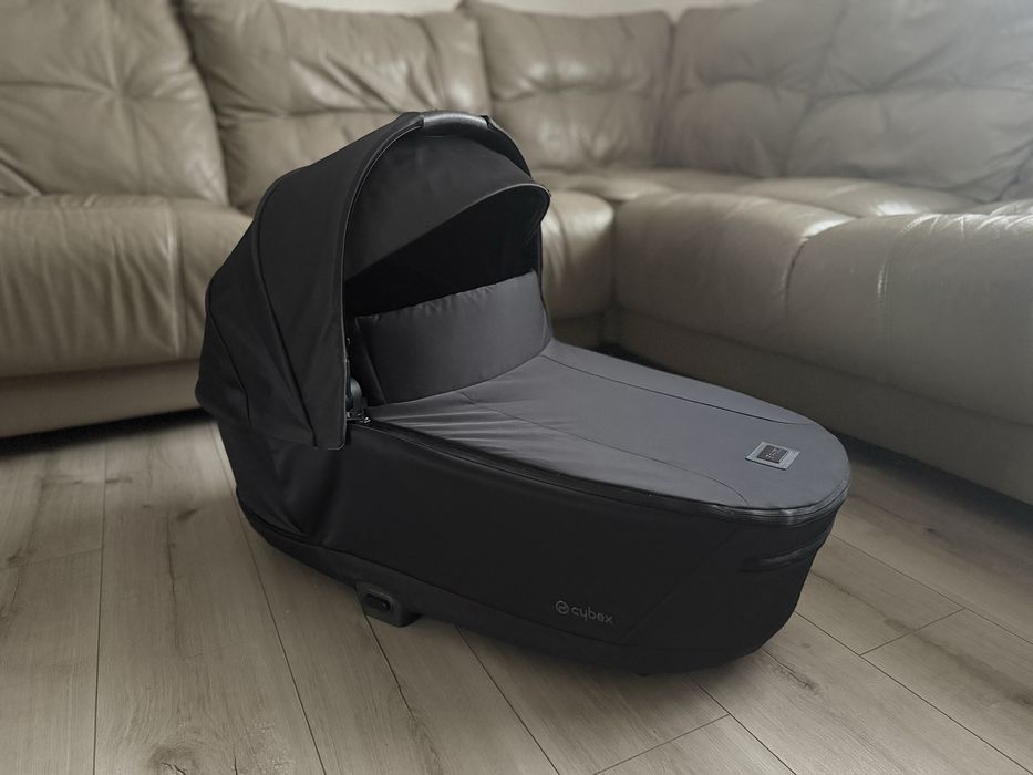 Gondola Cybex Priam 4.0 Onyx Black Adaptery Folia Moskitiera Jak Nowa!