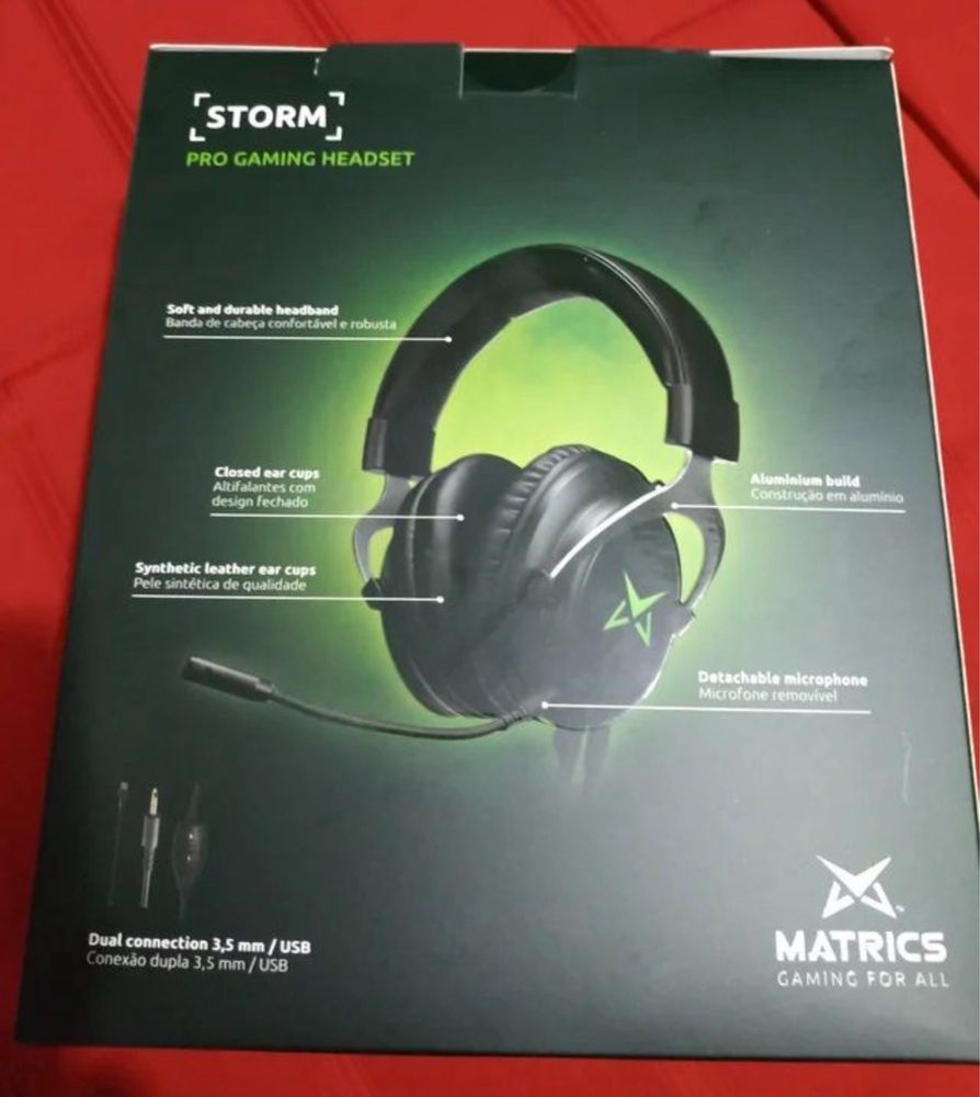 Headset Gaming Storm 7.1 USB Preto Matrics