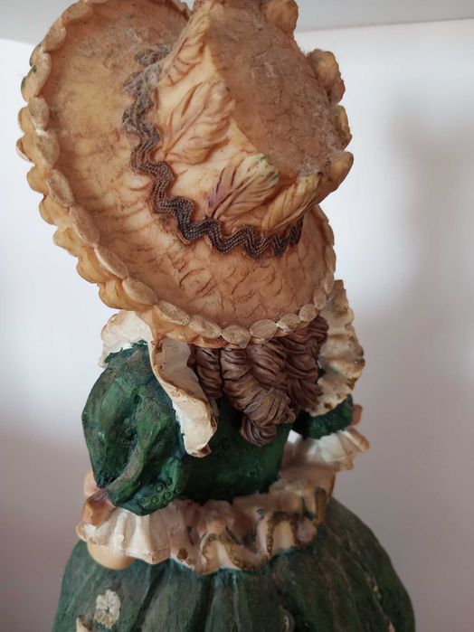 Figura resina Era Vitoriana Dama Antiga vintage 35cm, 1450g