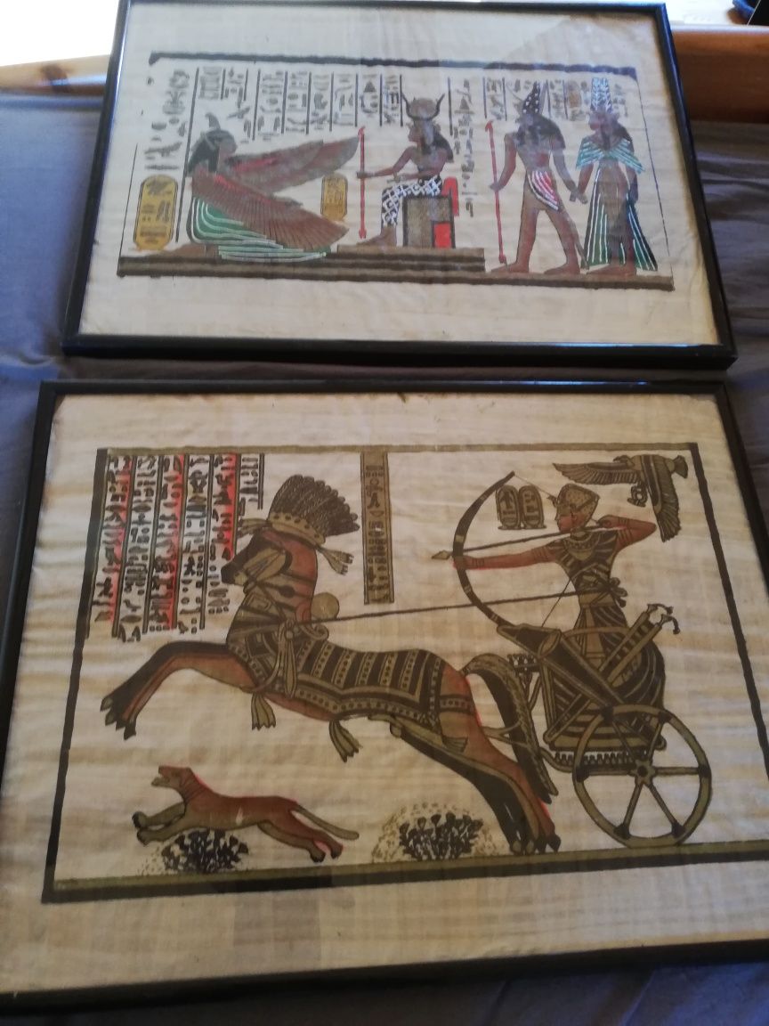 Obrazy egipskie pergaminowe