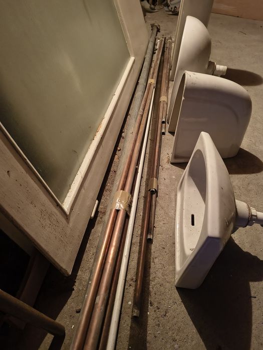 Rury miedziane z demontażu 17mb fi 15