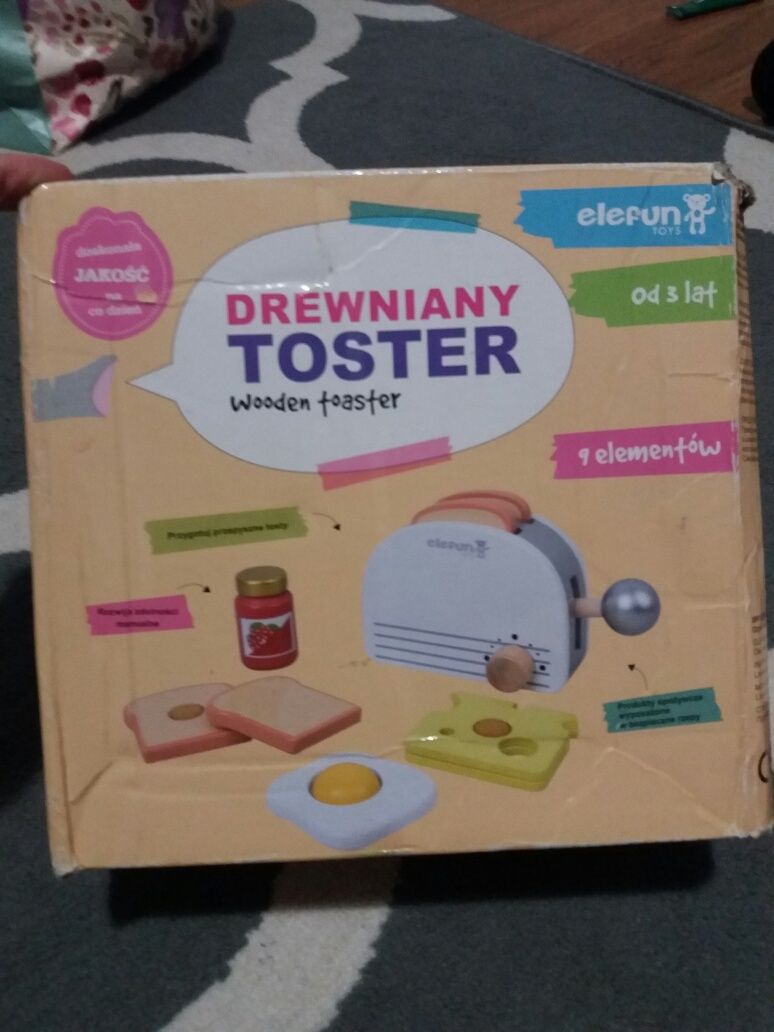 Drewniany toster elefun