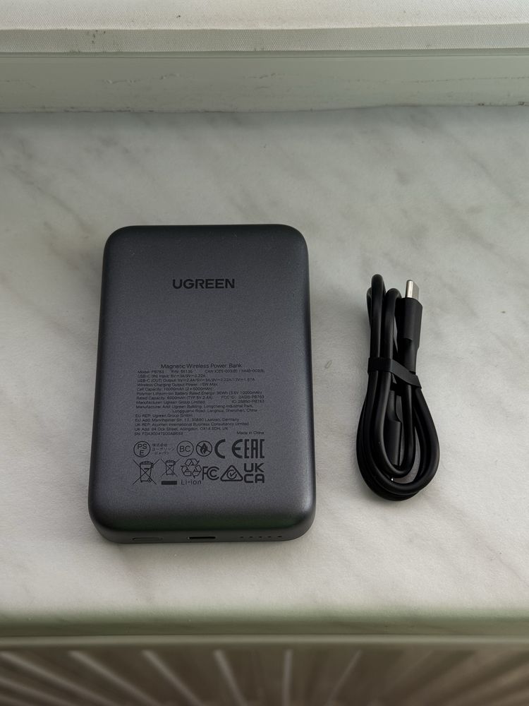 Повербанк зовнішній акумулятор  Ugreen 10000mAh MagSafe Qi2