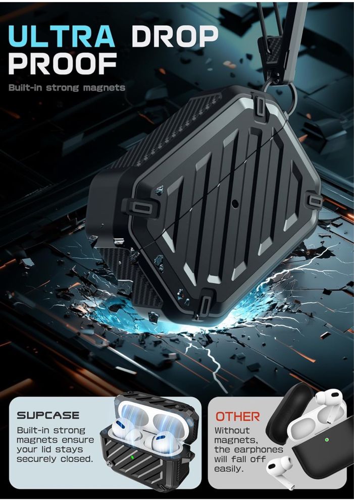 Защитный чехол SupCase с MagSafe для AirPods Pro 2