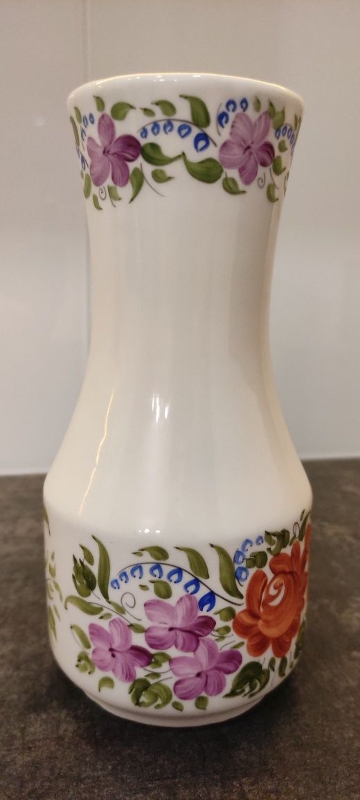 Wazon porcelana Wawel ręcznie malowany H. Banaszek PRL Vintage