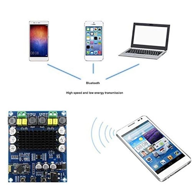 XH-M548 Стерео підсилювач звуку 2х50W D клас, Bluetooth 5.0 (TPA3116D2