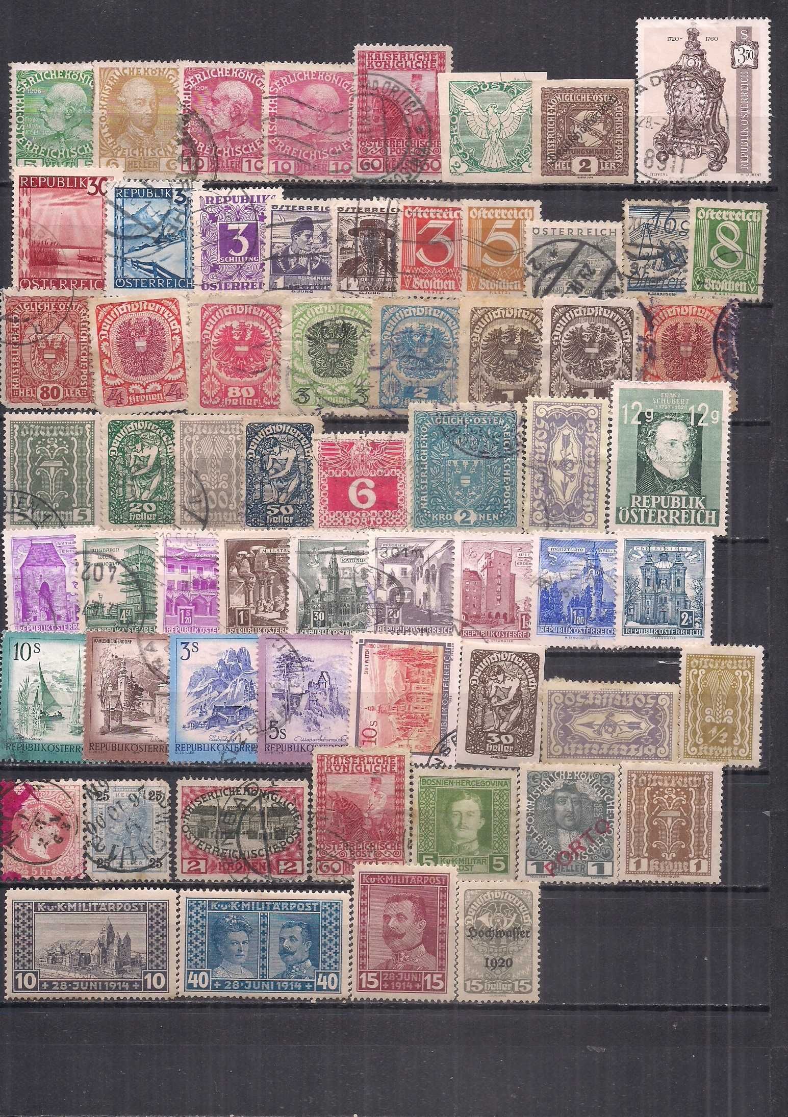 Почтовые марки старая Австрия 138 шт