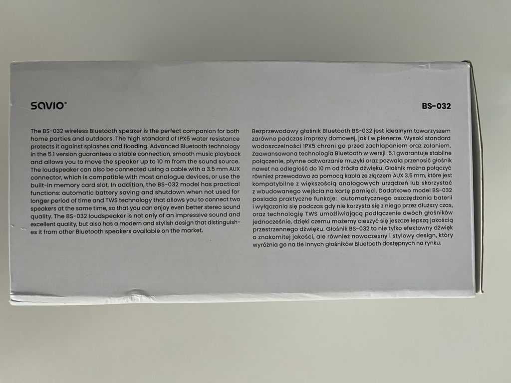 Głośnik Bluetooth Savio