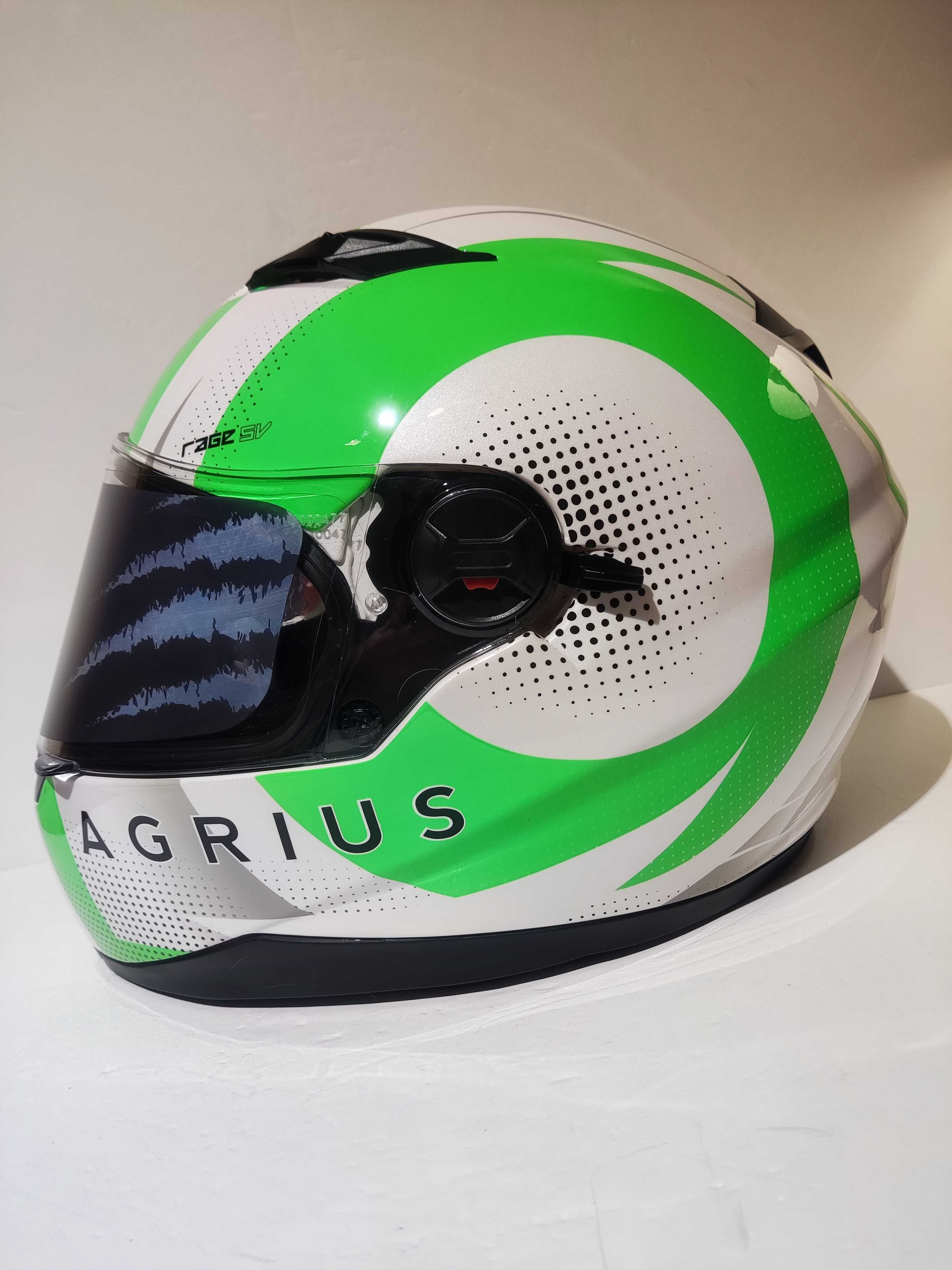 Capacete Agrius Rage SV dupla-viseira mota scooter novo