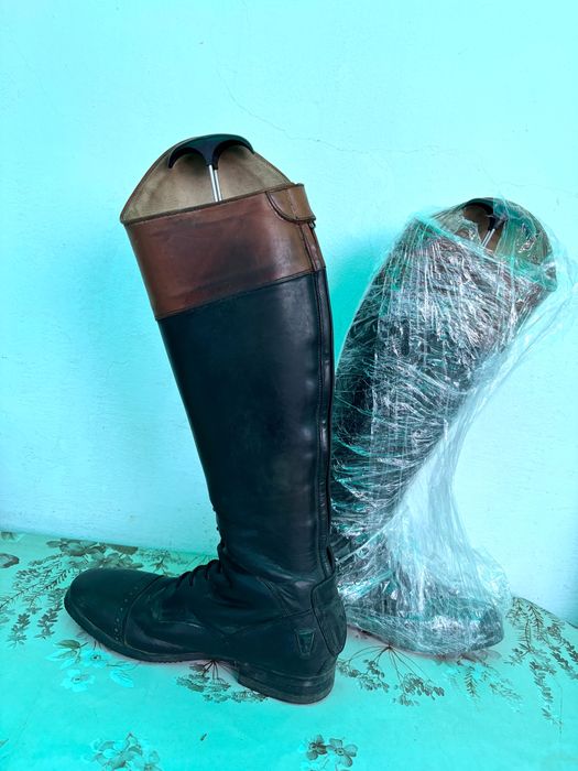Botas de equitação em couro