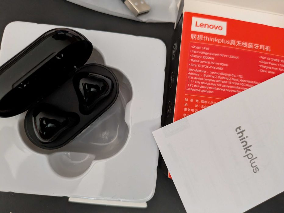 Auriculares Lenovo LP40 Thinkplus – Novos, Com Caixa