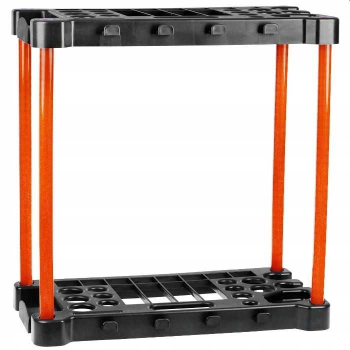 NOWY stojak na łopaty grabie narzędzia ogrodowe garaż 28 slotów