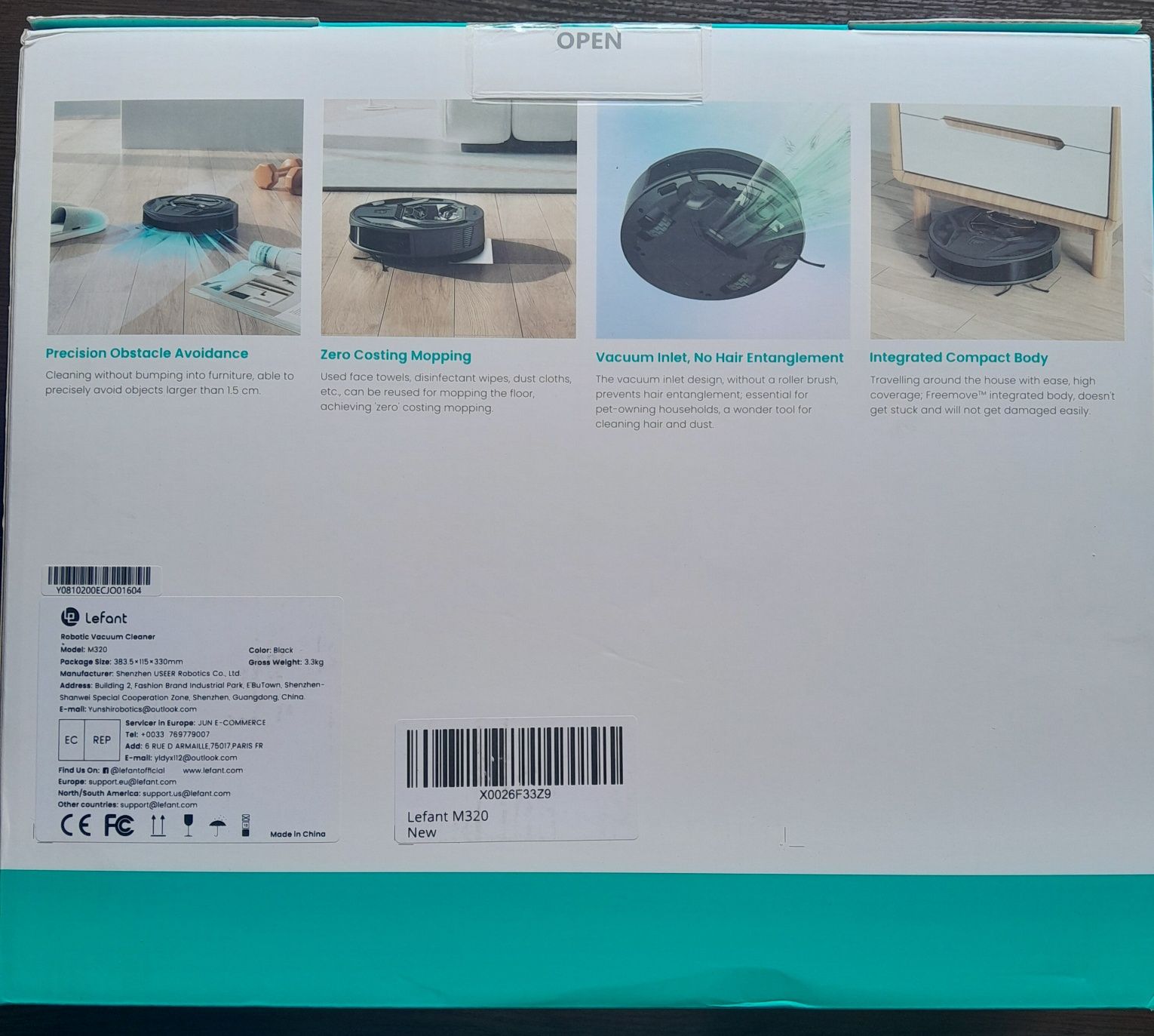Робот пилосос Lefant M 320