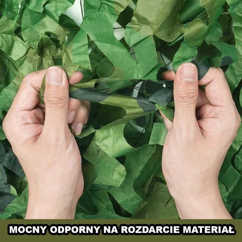 SUPER ZESTAW ! 2w1 Wysokiej Jakości Siatka Maskująca + Pokrowiec Moro