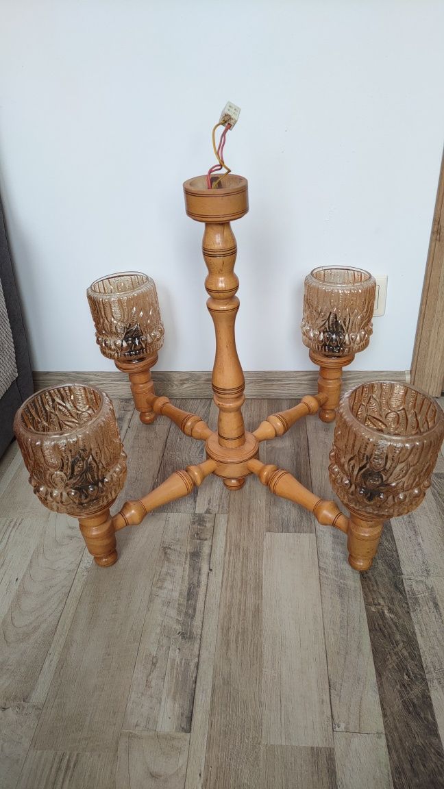 Lampa żyrandol prl