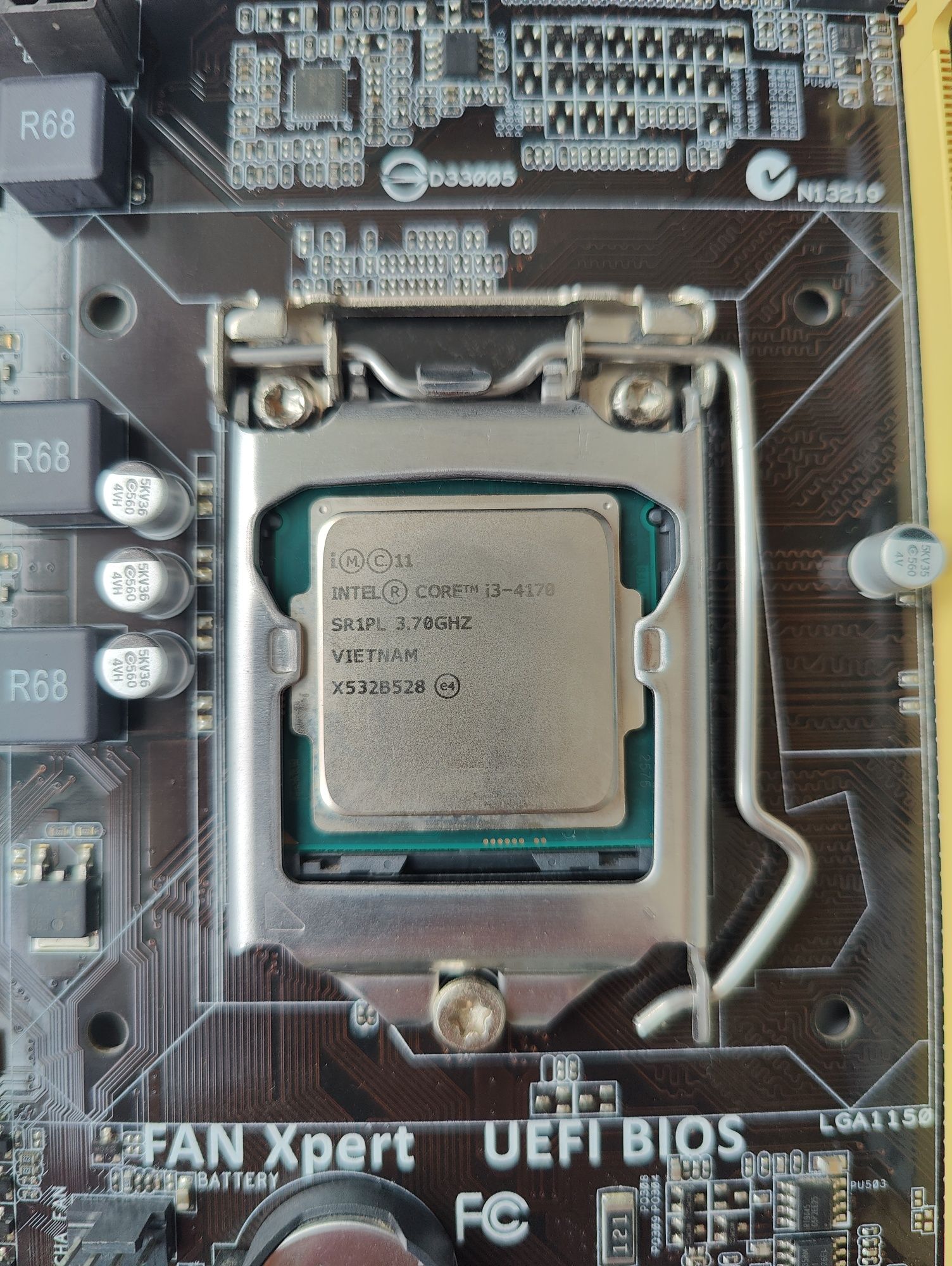 H81m-k + intel i3-4170 + goodram ddr3 8gb 1600 МГц + БП Gembird 450w