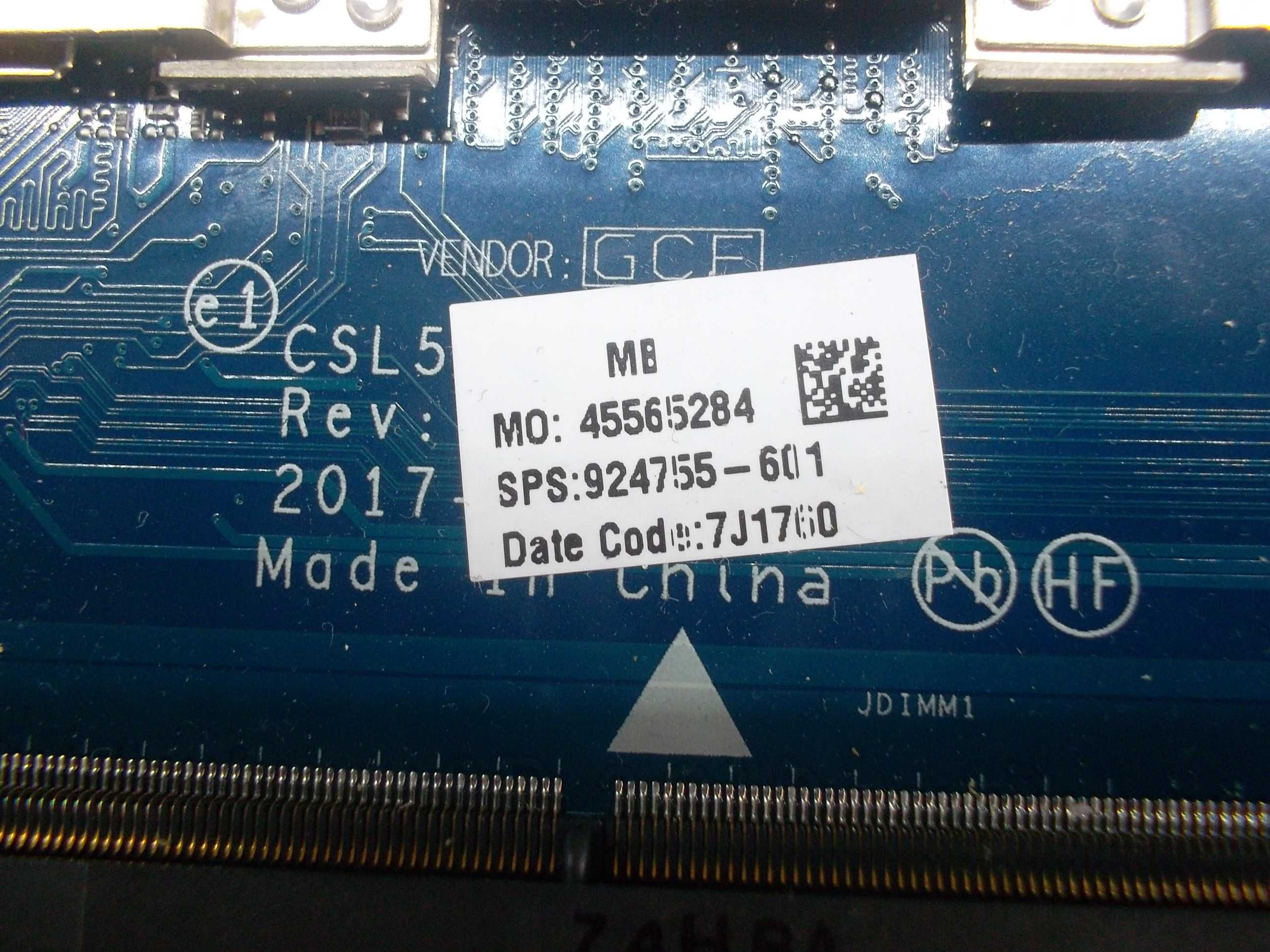 motherboard HP - 15-bs003np