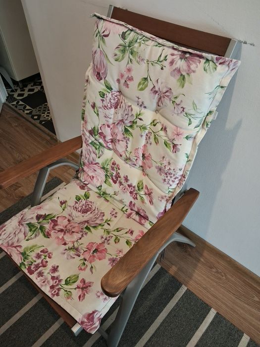 Leżak ogrodowy drewno +aluminium