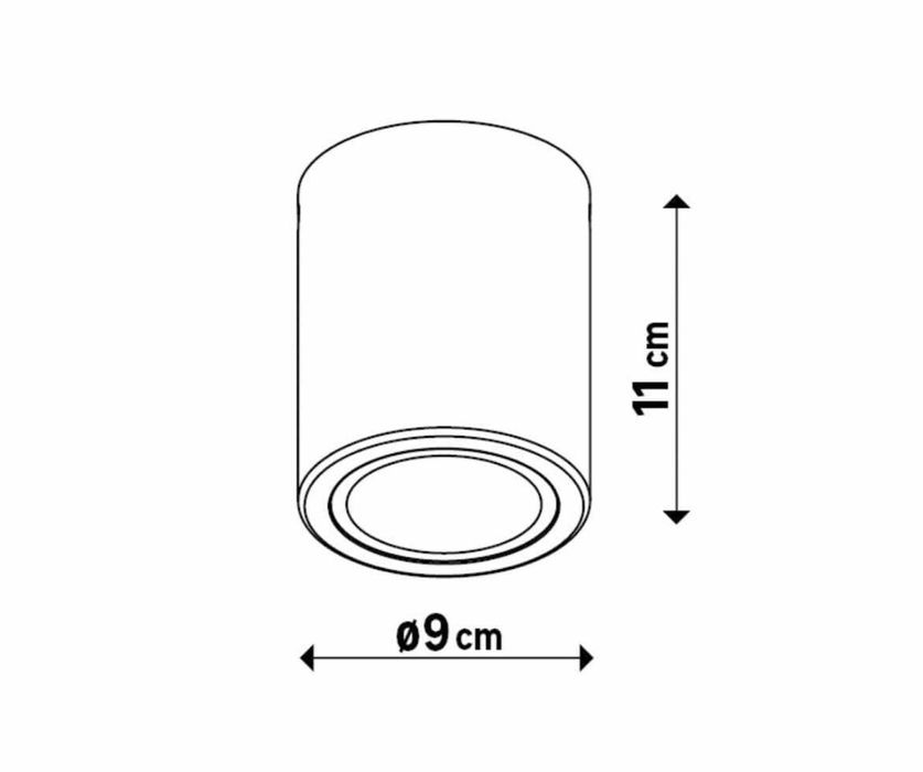 Oprawa natynkowa Jupiter, lampki białe NOWE 5 szt