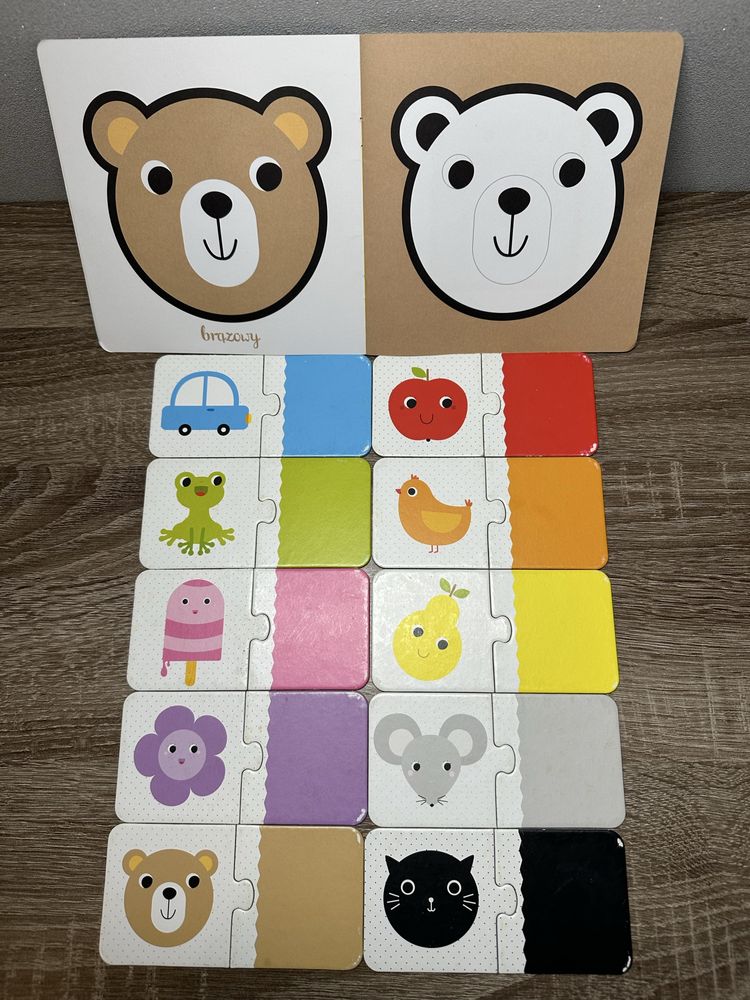Puzzle kolory + kolorowanki
