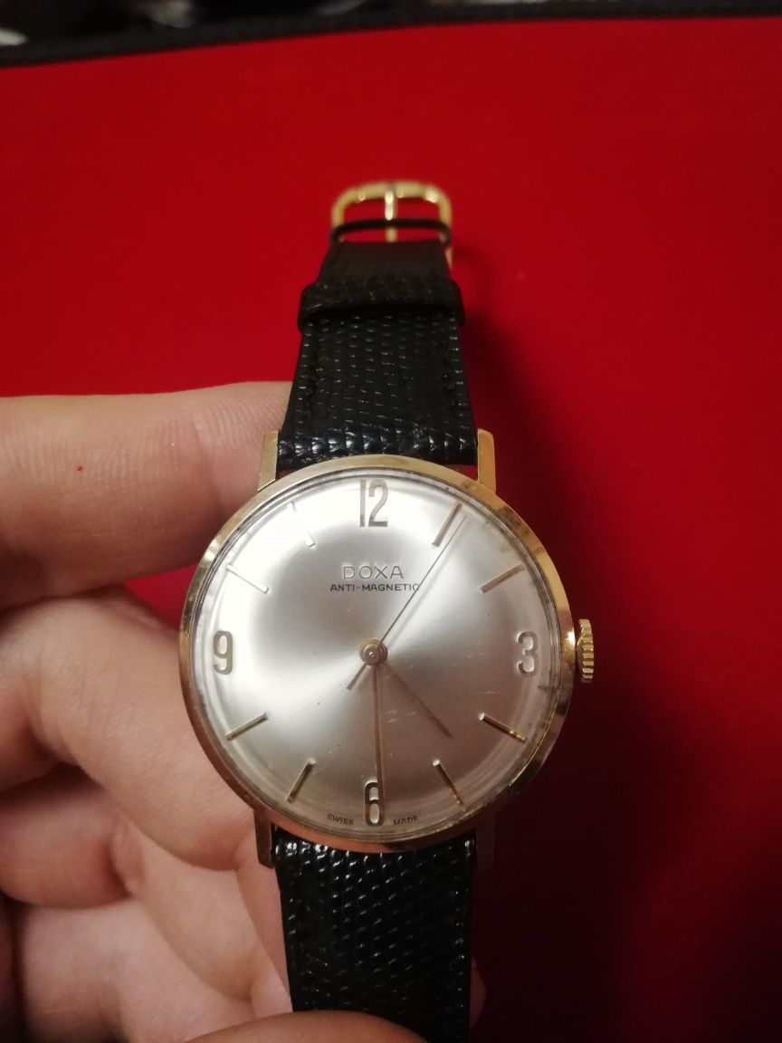 Zegarek vintage Doxa 14k złoto Au Sprawdź pozostałe Omega JLC Cartier