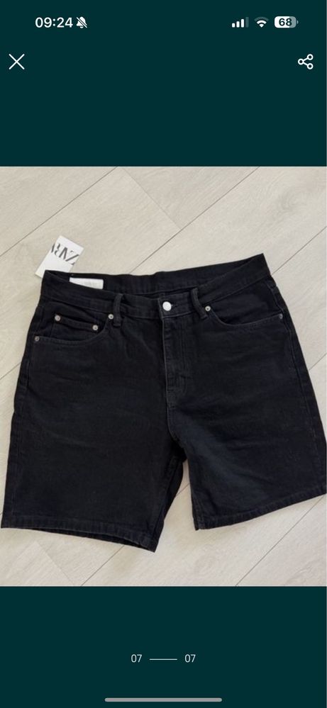 Джинсові чоловічі шорти Zara man