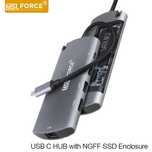 Хаб ssd карман Lan rj-45 type power delivery display port baseus anker